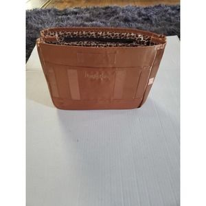 Pursfection Purse Organizer Animal Print Zipper Compartments Expandable Insert